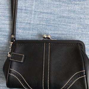 Black Coach clutch bag